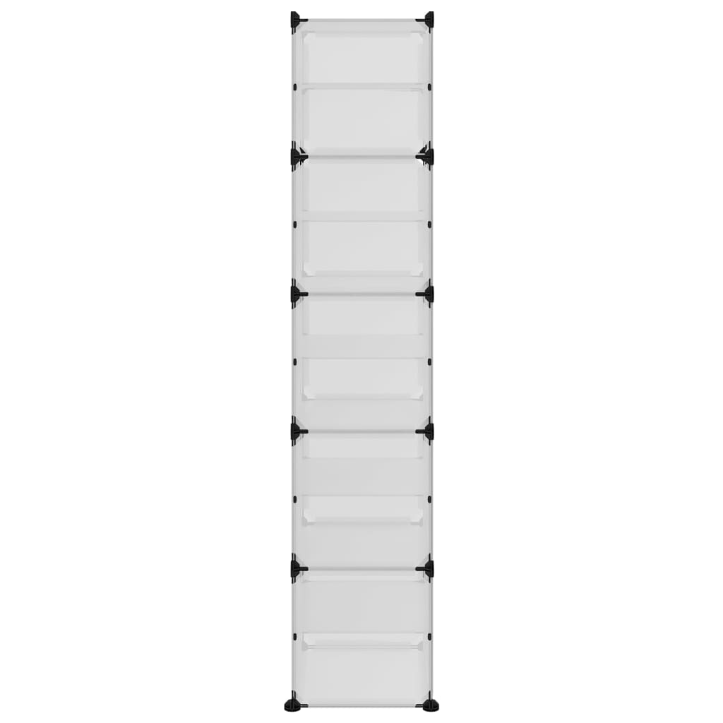 Shoe Rack Transparent 44x31.5x153.5 cm PP