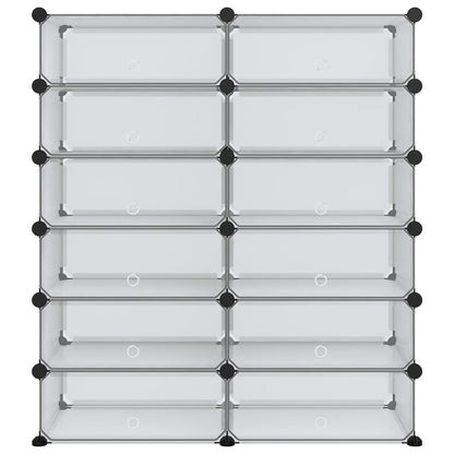Shoe Rack Transparent 94.5x36.5x106 cm PP