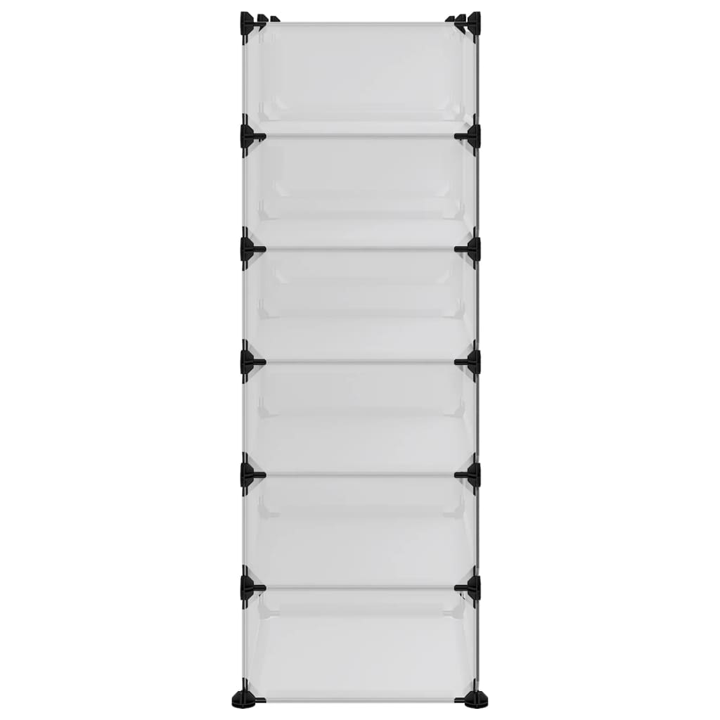 Shoe Rack Transparent 94.5x36.5x106 cm PP