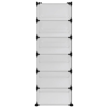 Shoe Rack Transparent 94.5x36.5x106 cm PP