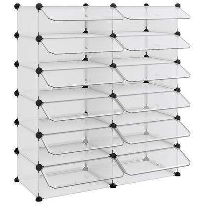 Shoe Rack Transparent 94.5x36.5x106 cm PP