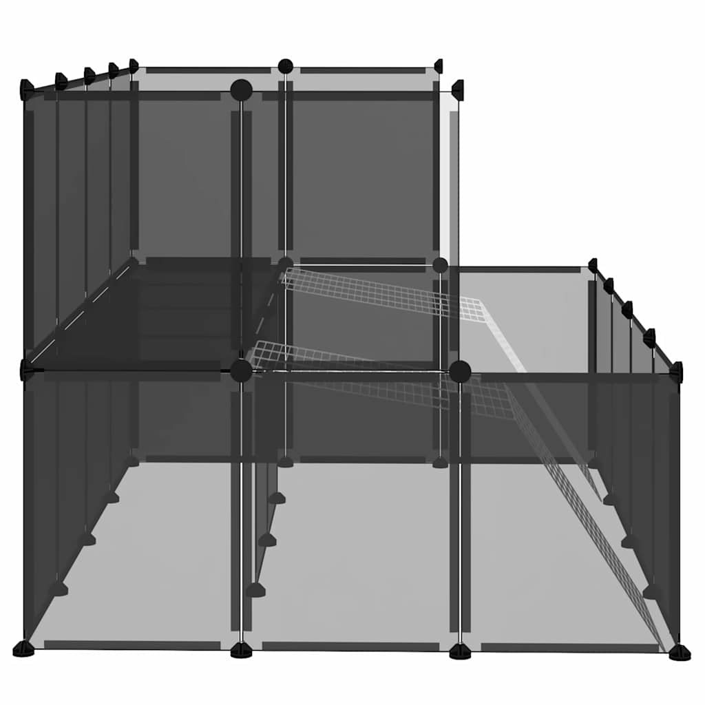 Small Animal Cage Black 143x107x93 cm PP and Steel