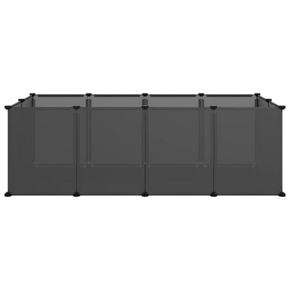 Small Animal Cage Black 144x74x46.5 cm PP and Steel