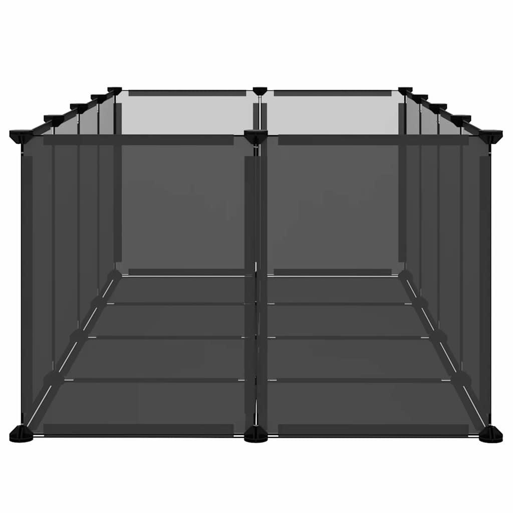 Small Animal Cage Black 144x74x46.5 cm PP and Steel