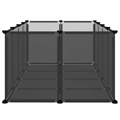 Small Animal Cage Black 144x74x46.5 cm PP and Steel