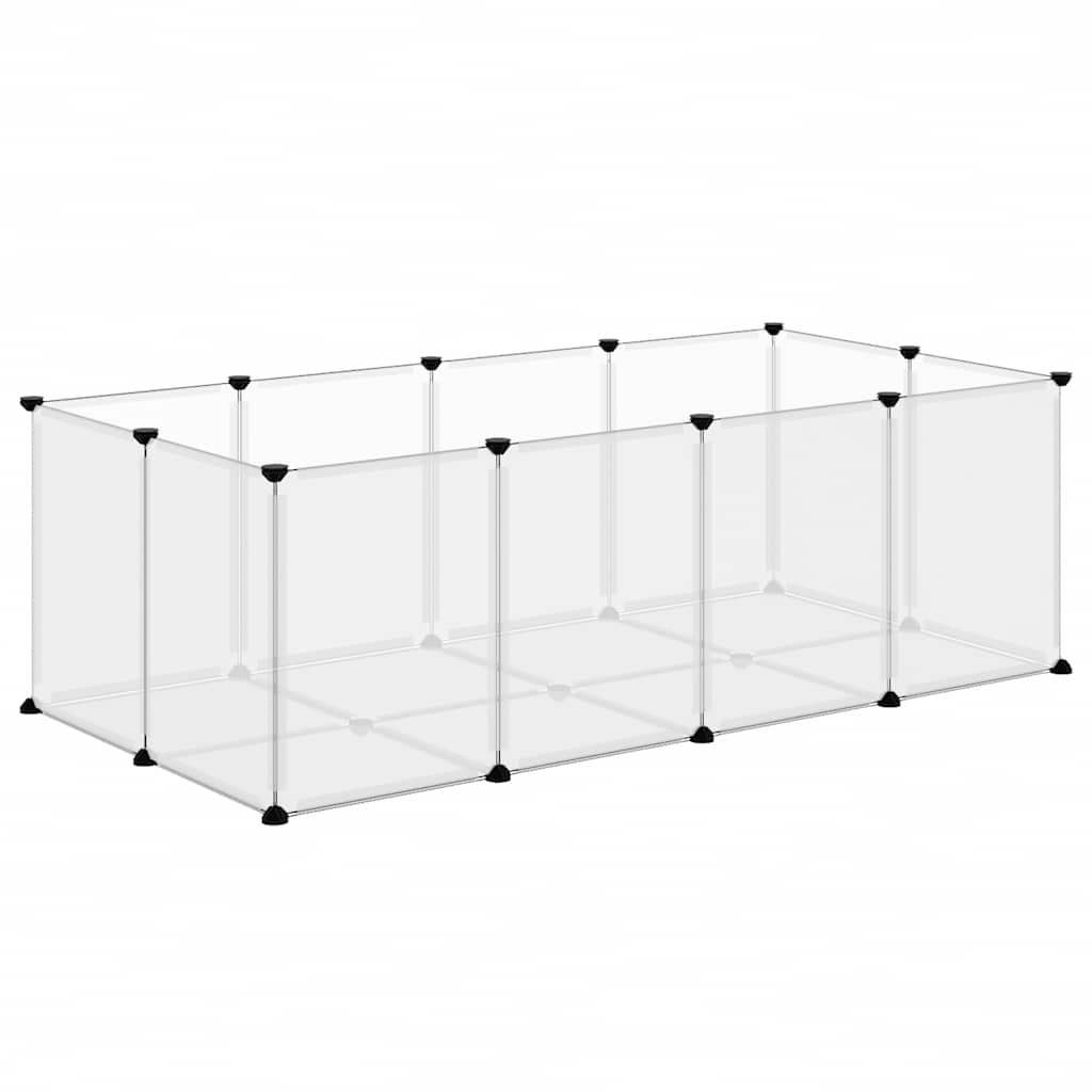 Small Animal Cage Transparent 144x74x46.5 cm PP and Steel