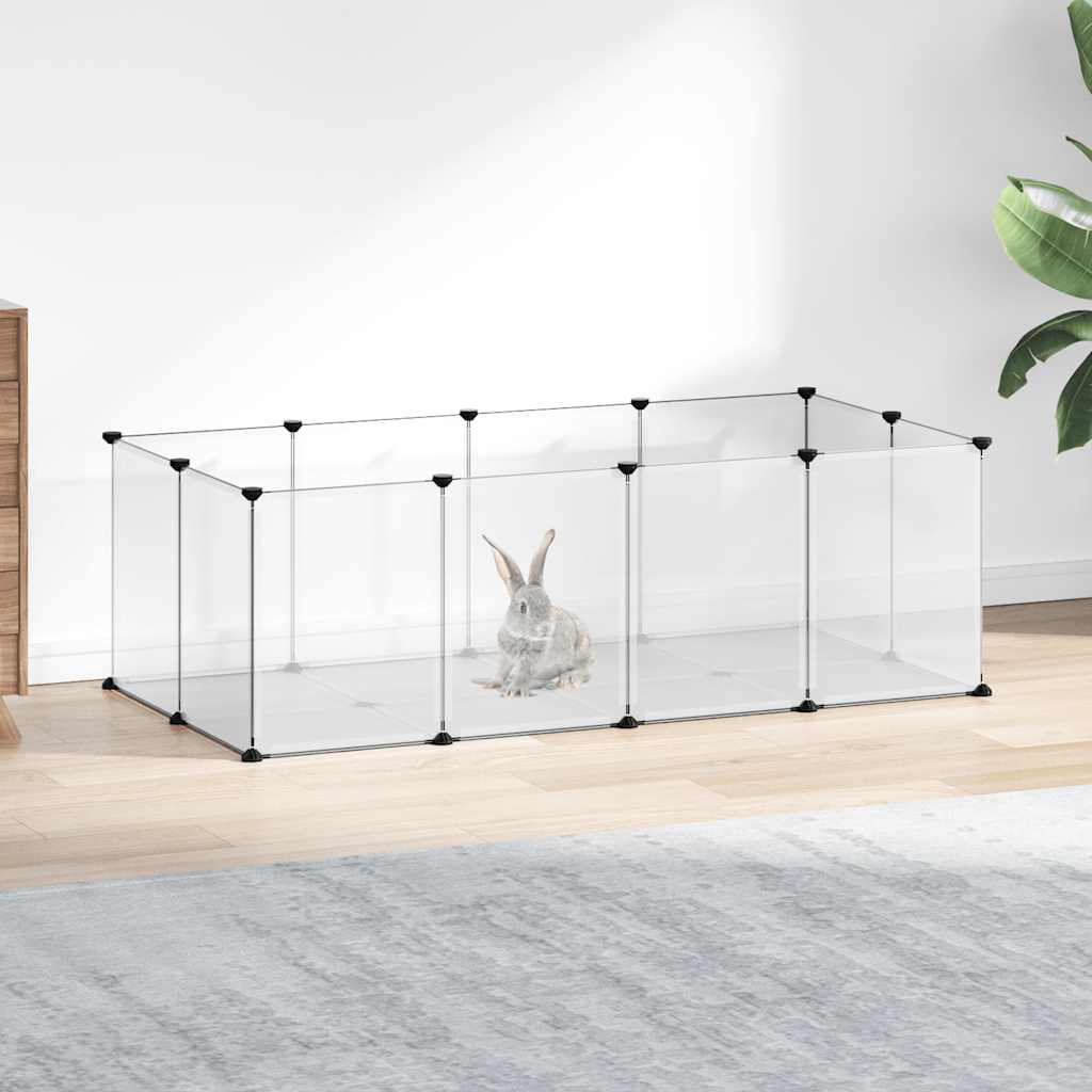 Small Animal Cage Transparent 144x74x46.5 cm PP and Steel