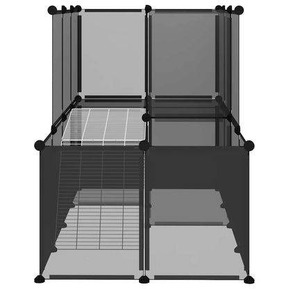 Small Animal Cage Black 142x74x93 cm PP and Steel