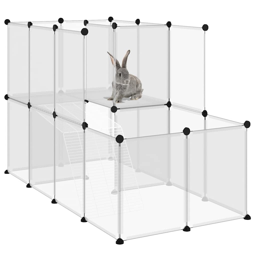 Small Animal Cage Transparent 142x74x93 cm PP and Steel