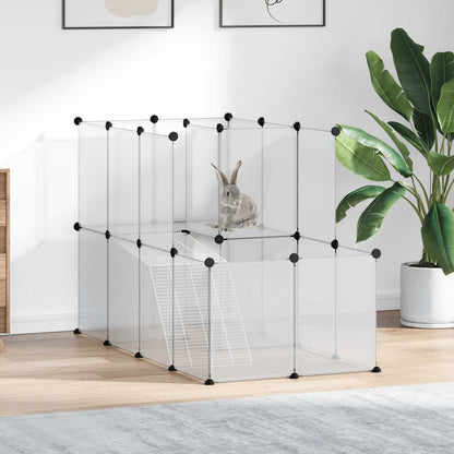 Small Animal Cage Transparent 142x74x93 cm PP and Steel