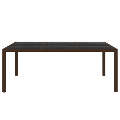 11 Piece Garden Dining Set Poly Rattan Brown