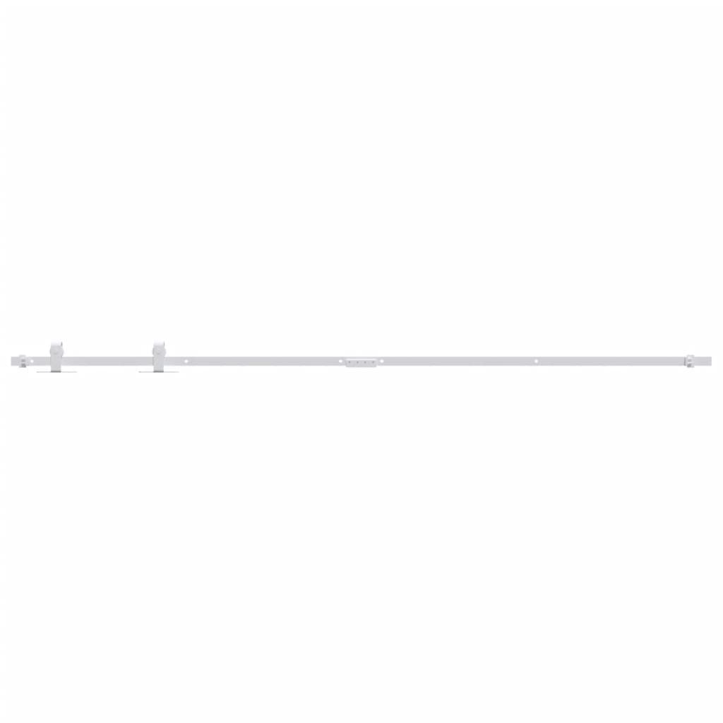 Mini Sliding Cabinet Door Kit Carbon Steel White 200 cm