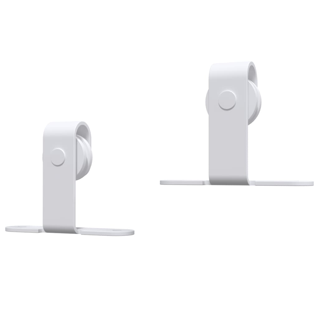 Mini Sliding Cabinet Door Kit Carbon Steel White 152 cm