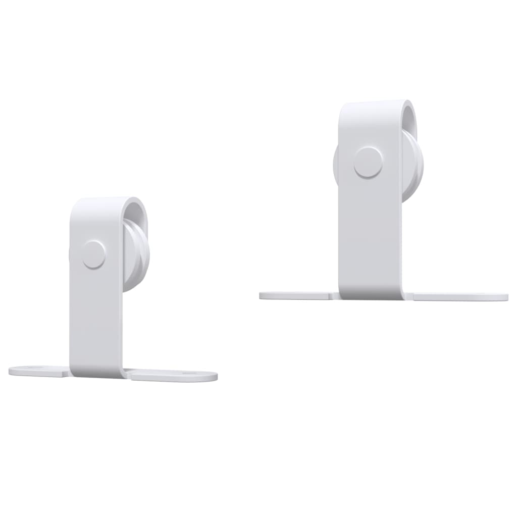 Mini Sliding Cabinet Door Kit Carbon Steel White 122 cm