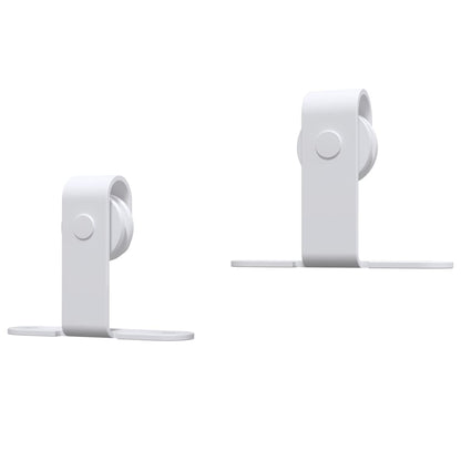 Mini Sliding Cabinet Door Kit Carbon Steel White 122 cm