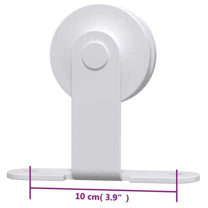 Sliding Door Hardware Kit 200 cm Steel White
