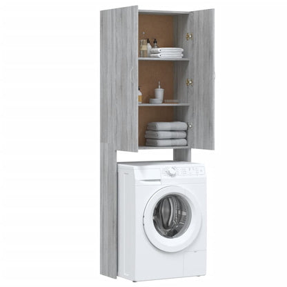 Washing Machine Cabinet Grey sonoma 64x25.5x190 cm