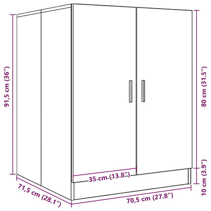 Washing Machine Cabinet Grey sonoma 71x71.5x91.5 cm