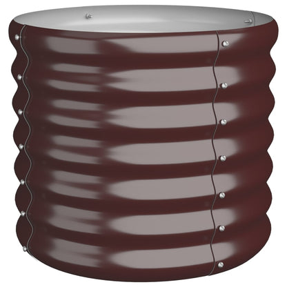 Garden Planter Galvanised Steel 40x40x36 cm Brown