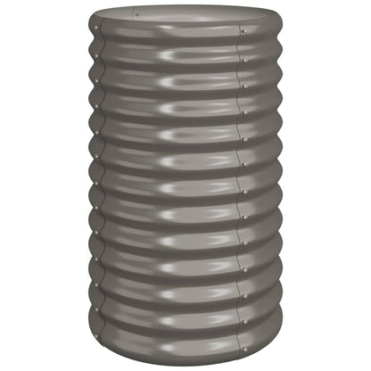 Garden Planter Galvanised Steel 40x40x68 cm Grey