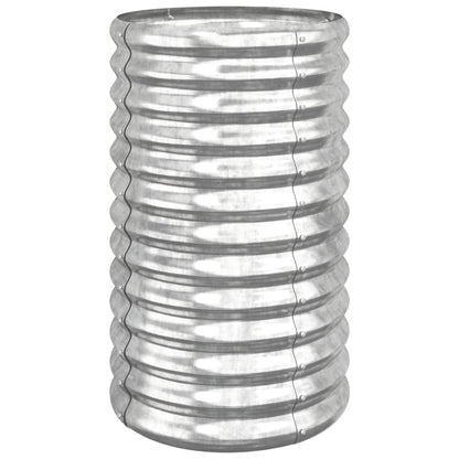 Garden Planter Galvanised Steel 40x40x68 cm Silver