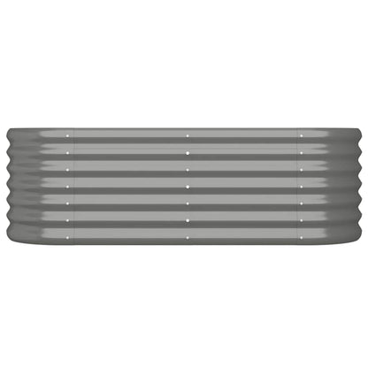 Garden Raised Bed Galvanised Steel 114x40x36 cm Grey