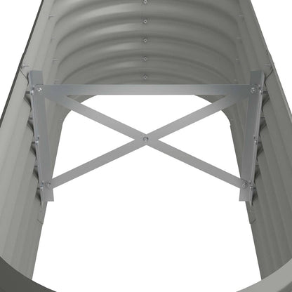 Garden Raised Bed Galvanised Steel 114x40x36 cm Grey