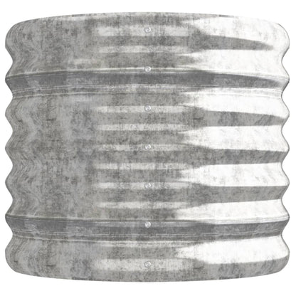 Garden Raised Bed Galvanised Steel 114x40x36 cm Silver