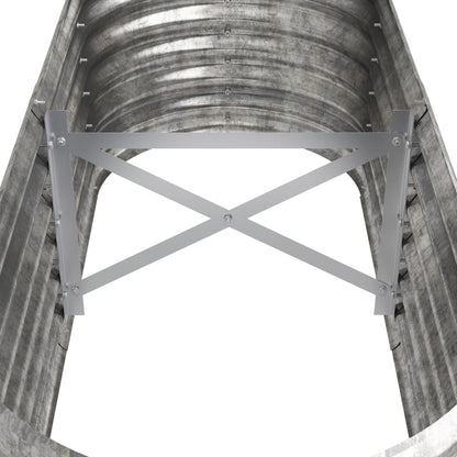 Garden Raised Bed Galvanised Steel 114x40x36 cm Silver