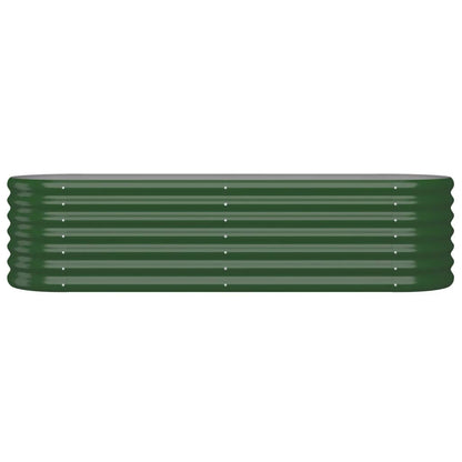 Garden Raised Bed Galvanised Steel 152x40x36 cm Green