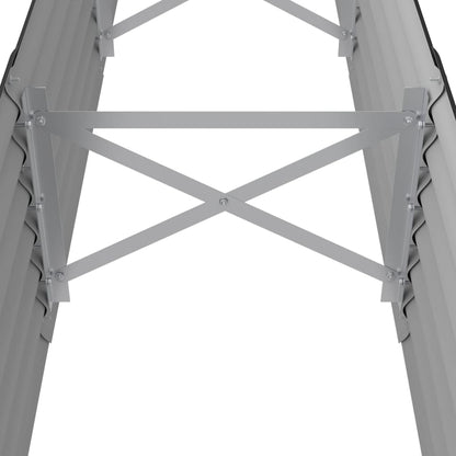 Garden Raised Bed Galvanised Steel 224x40x36 cm Anthracite