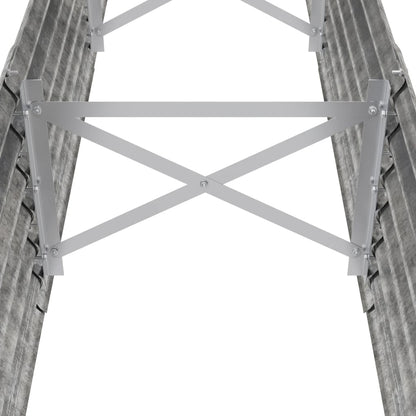 Garden Raised Bed Galvanised Steel 224x40x36 cm Silver