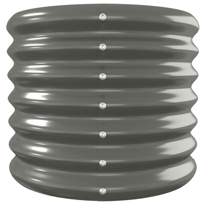 Garden Raised Bed Galvanised Steel 260x40x36 cm Grey