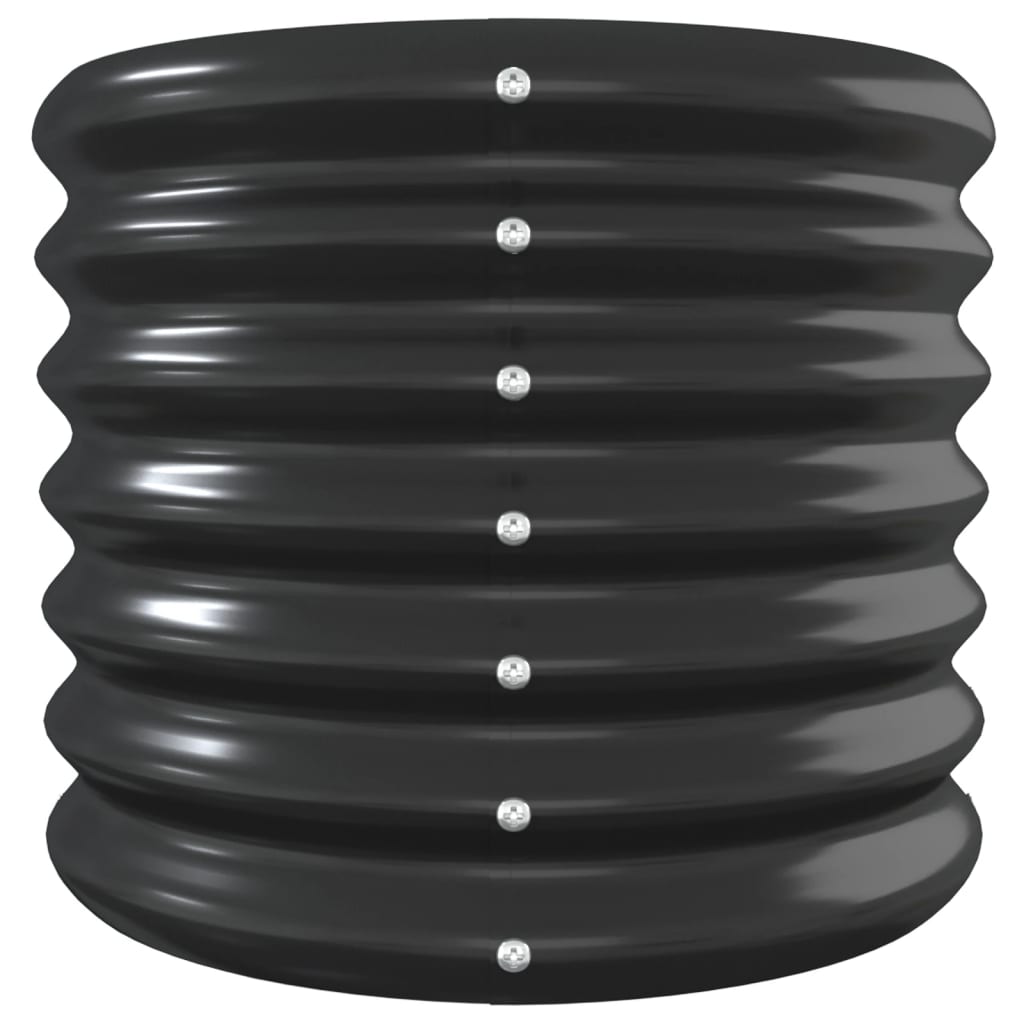 Garden Raised Bed Galvanised Steel 260x40x36 cm Anthracite