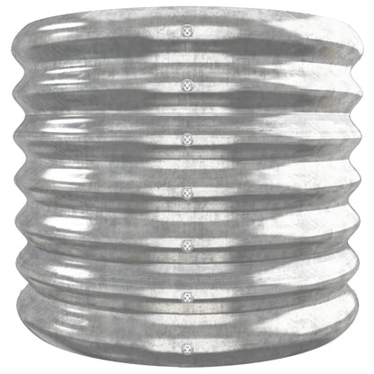 Garden Raised Bed Galvanised Steel 260x40x36 cm Silver