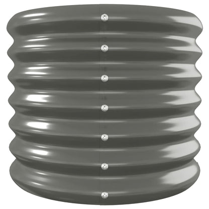 Garden Raised Bed Galvanised Steel 332x40x36 cm Grey