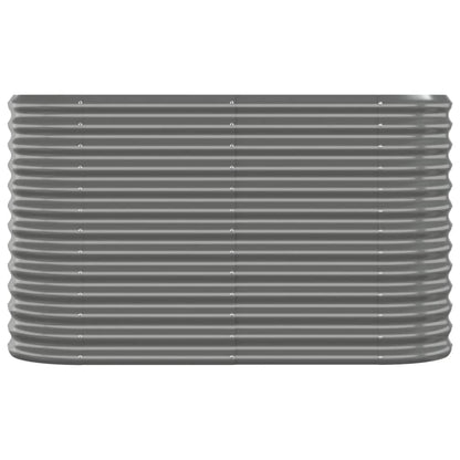 Garden Raised Bed Galvanised Steel 114x40x68 cm Grey
