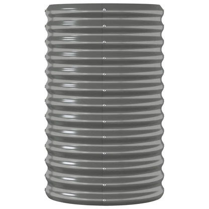 Garden Raised Bed Galvanised Steel 114x40x68 cm Grey