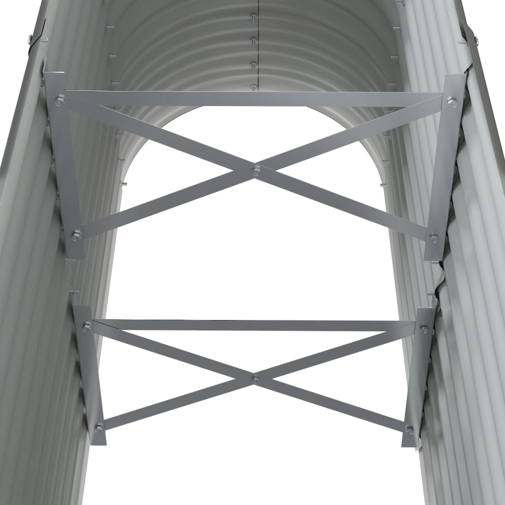 Garden Raised Bed Galvanised Steel 114x40x68 cm Grey