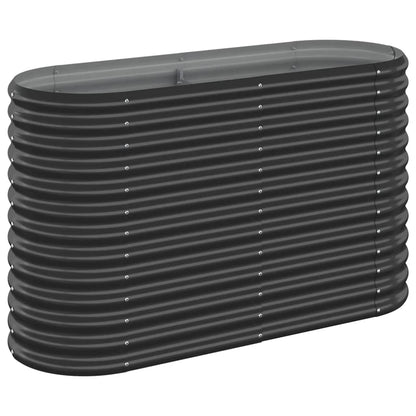 Garden Raised Bed Galvanised Steel 114x40x68 cm Anthracite
