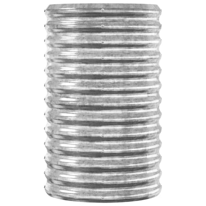Garden Raised Bed Galvanised Steel 114x40x68 cm Silver
