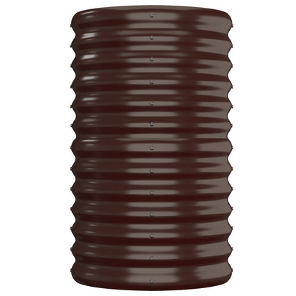 Garden Raised Bed Galvanised Steel 152x40x68 cm Brown