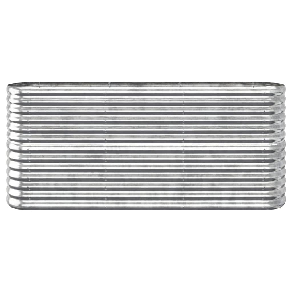 Garden Raised Bed Galvanised Steel 152x40x68 cm Silver