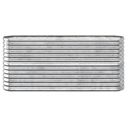 Garden Raised Bed Galvanised Steel 152x40x68 cm Silver