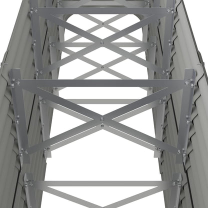 Garden Raised Bed Galvanised Steel 224x40x68 cm Grey