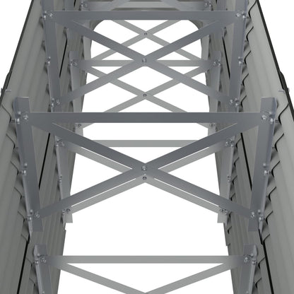 Garden Raised Bed Galvanised Steel 224x40x68 cm Anthracite