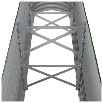 Garden Raised Bed Galvanised Steel 260x40x68 cm Green