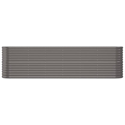 Garden Raised Bed Galvanised Steel 260x40x68 cm Grey