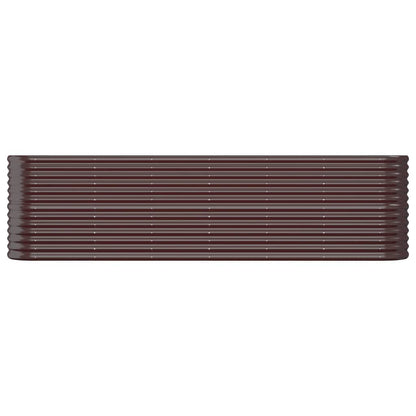 Garden Raised Bed Galvanised Steel 260x40x68 cm Brown