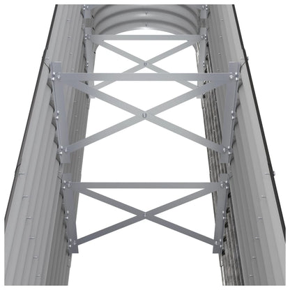 Garden Raised Bed Galvanised Steel 260x40x68 cm Anthracite